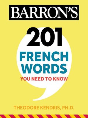 cover image of 201 French Words You Need to Know Flashcards